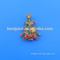 Beautiful Crystal Stones Merry Christmas Tree Enamel Pin Badge